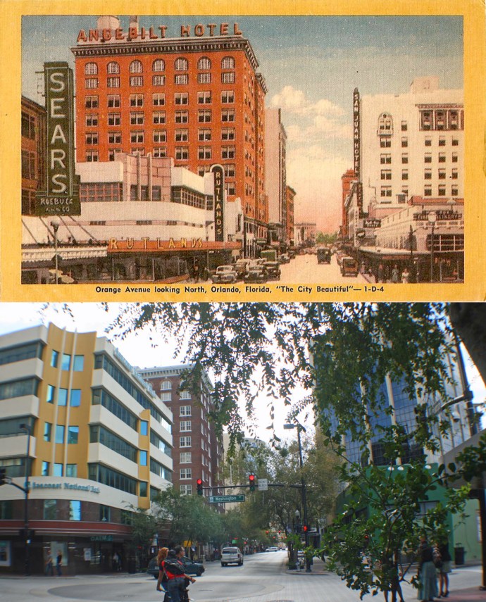 Orange Avenue and Washington 1940's/2013